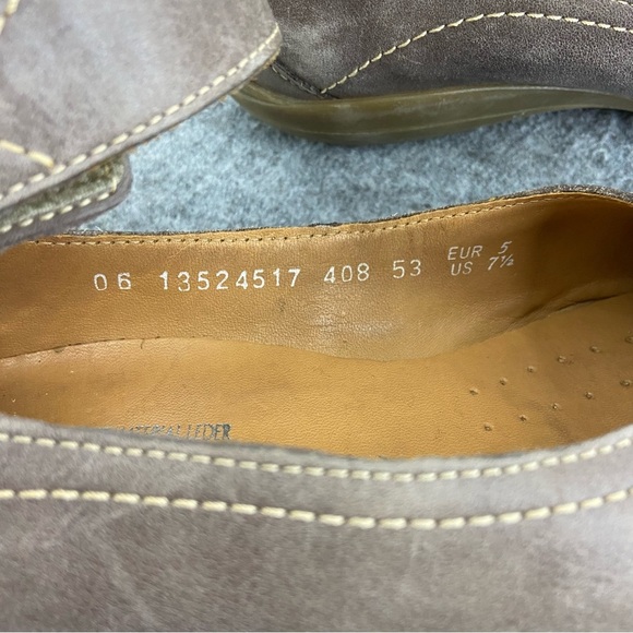 Mephisto Gorgeous Grey/Tan Leather Ballet Mary Jane Style Flats Women’s Size 7.5 - Picture 6 of 11